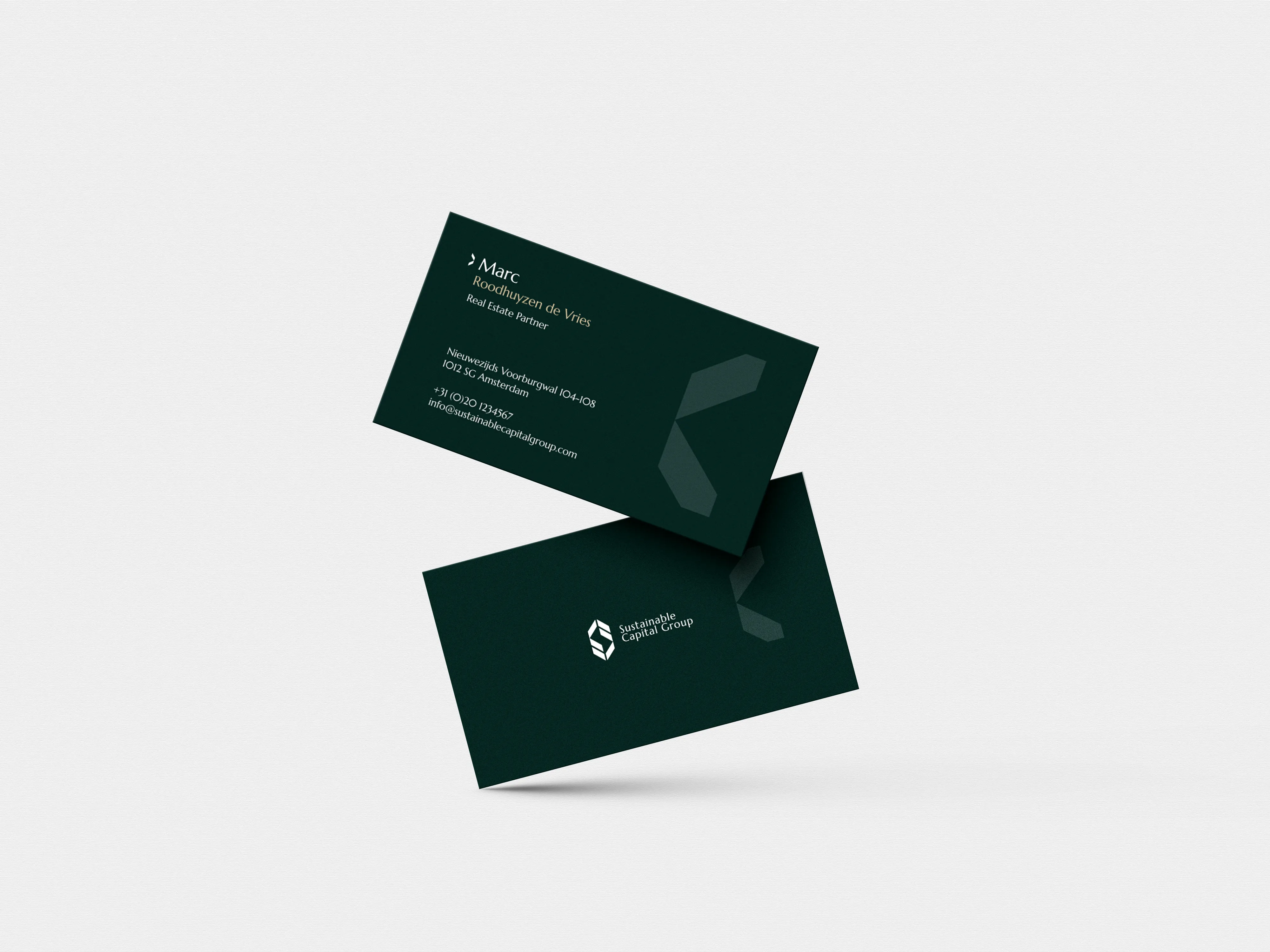 Sustainable Capital Group business card stationery